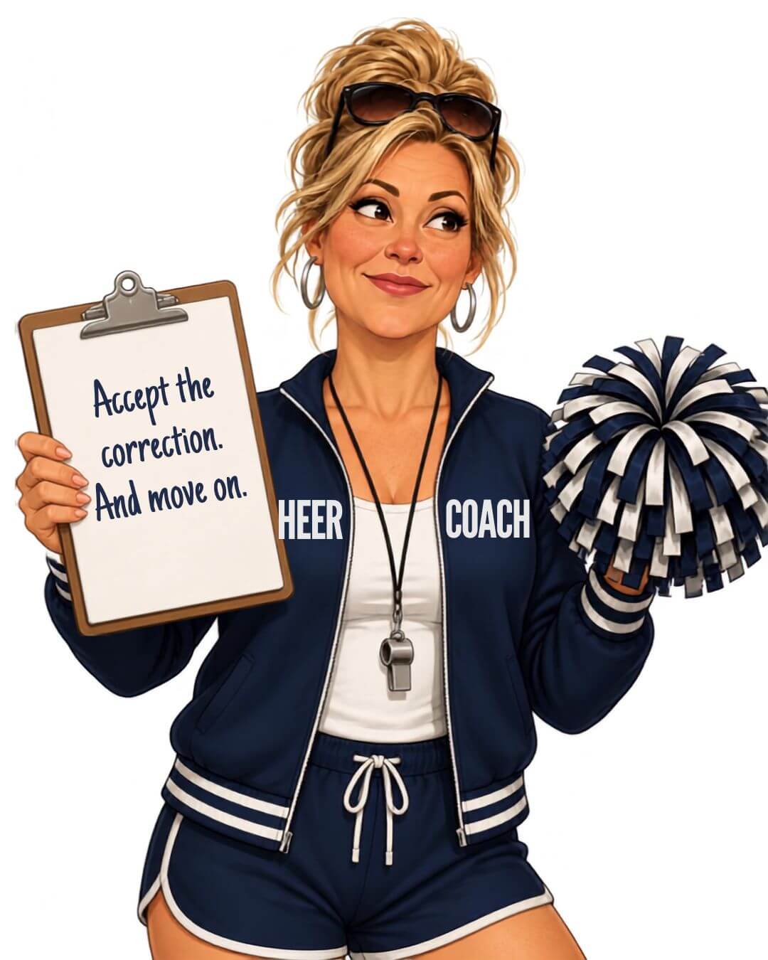 Accept the correction and move on - cheer coach meme - 10minutesermons.com