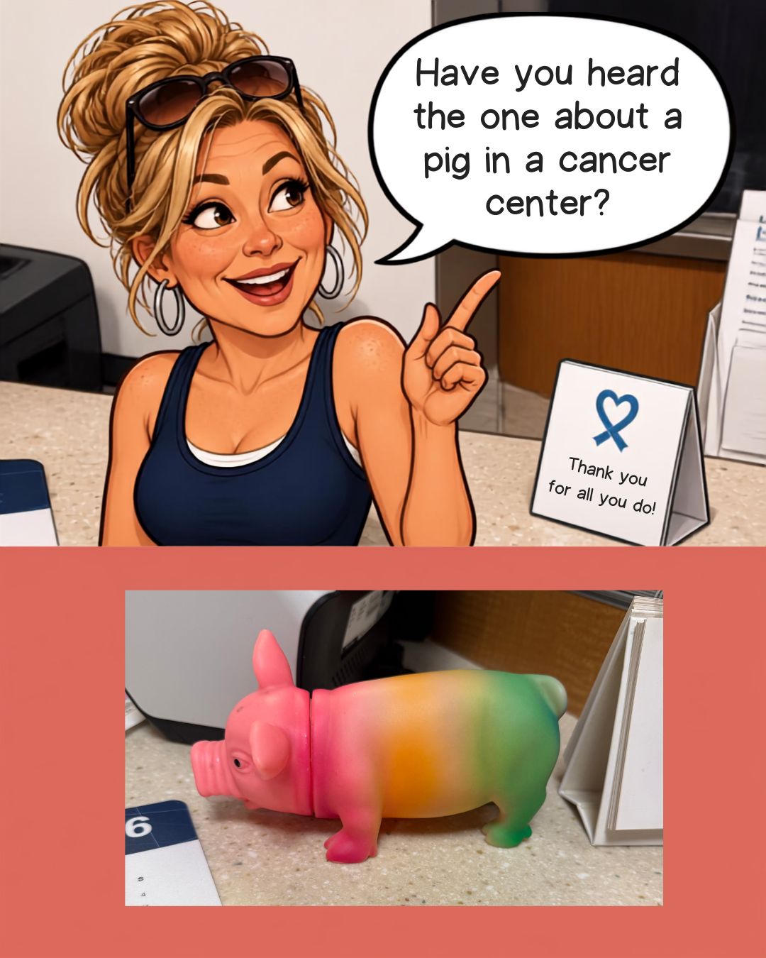 Have you heard the one about a pig in a cancer center - 10minutesermons.com