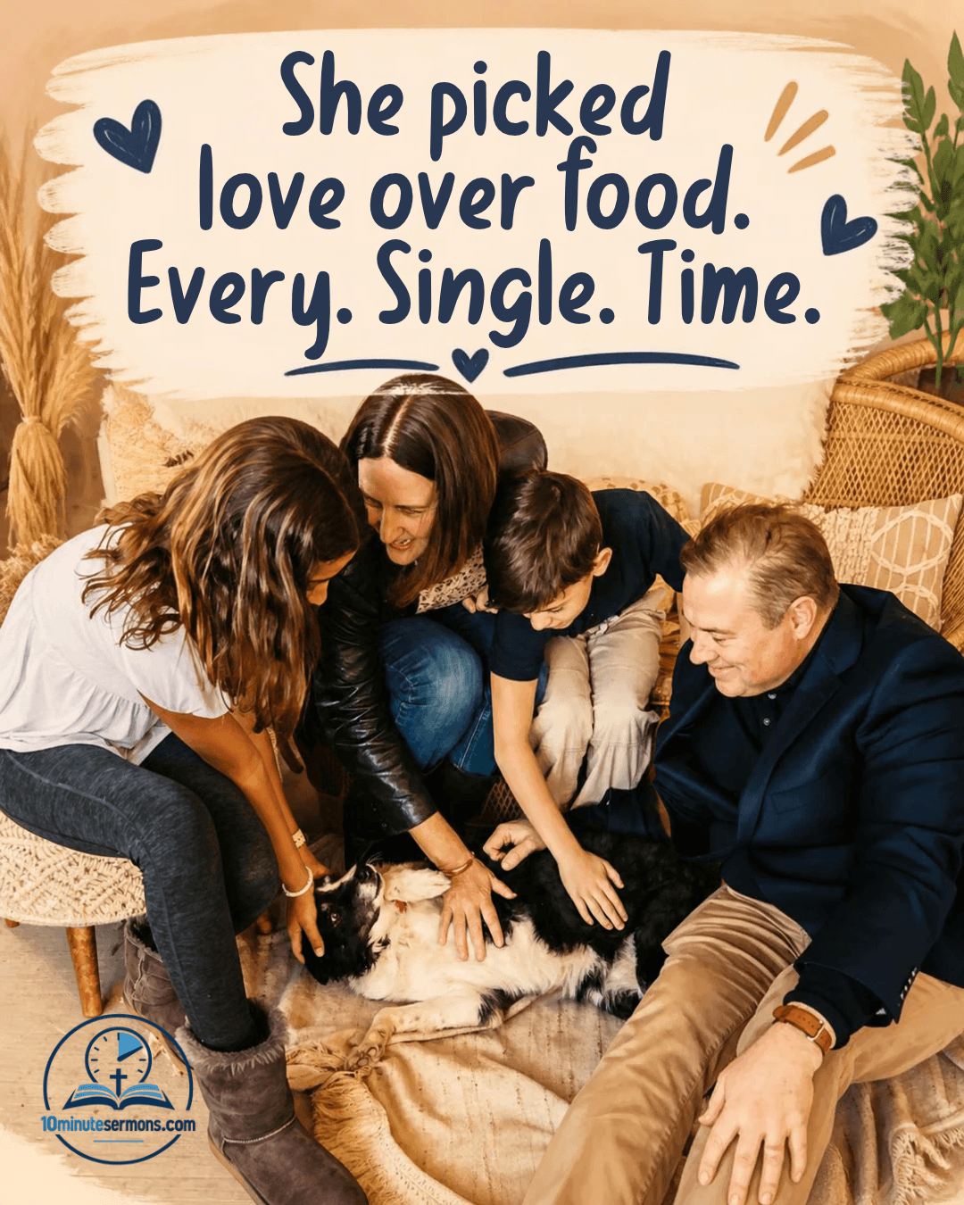 She picked love over food. Every. Single. Time. - Get Up Off the Floor meme